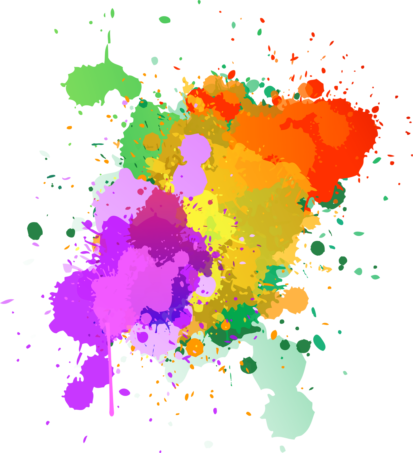 Colorful Paint Splashes